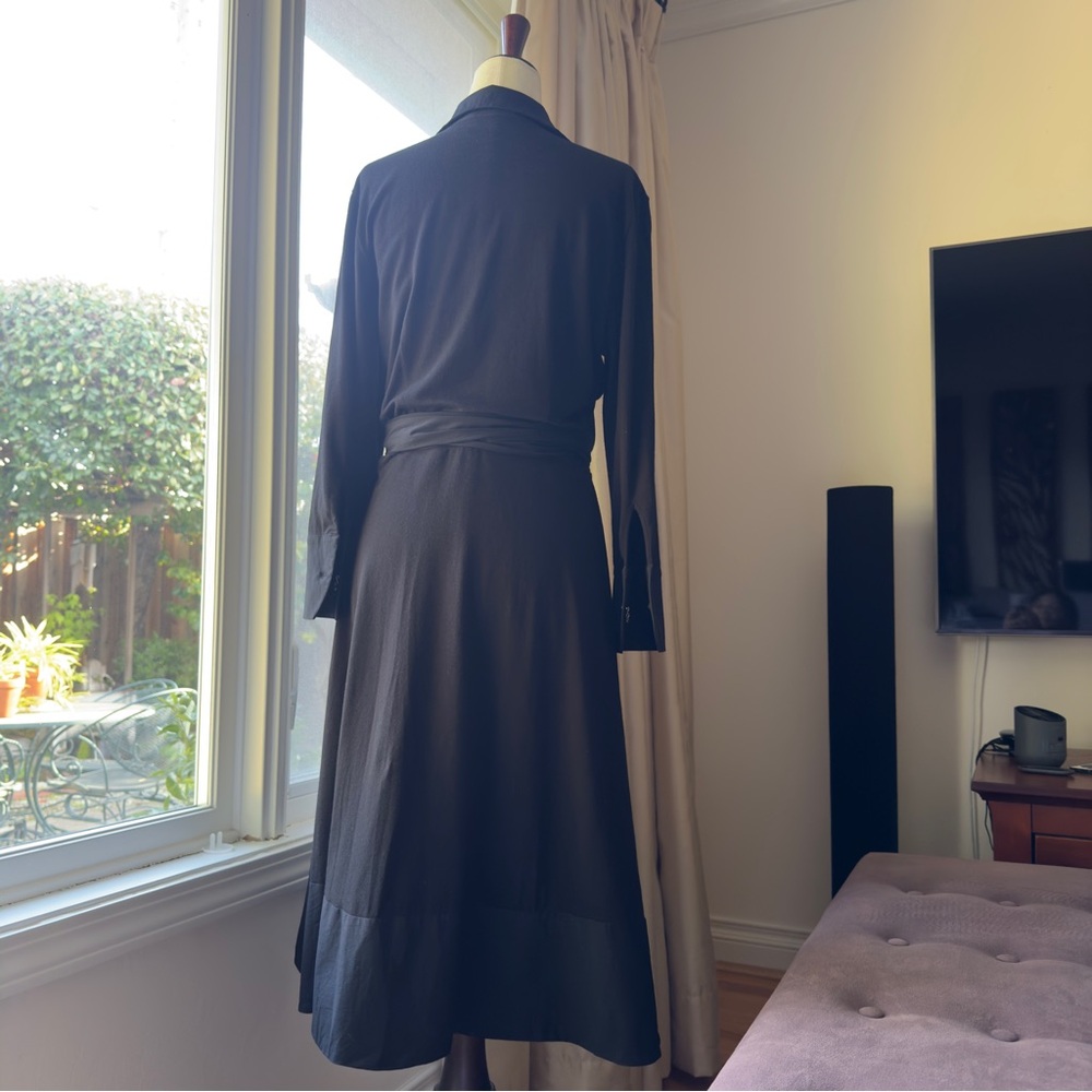 ME+EM Black Maxi Wrap Shirt Dress - Picture 5 of 14
